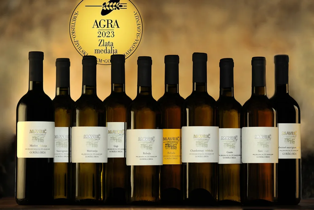 Zlata medalja 2023 Agra za Mavrič vina