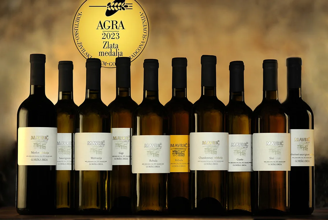 Zlata medalja 2023 Agra za Mavrič vina